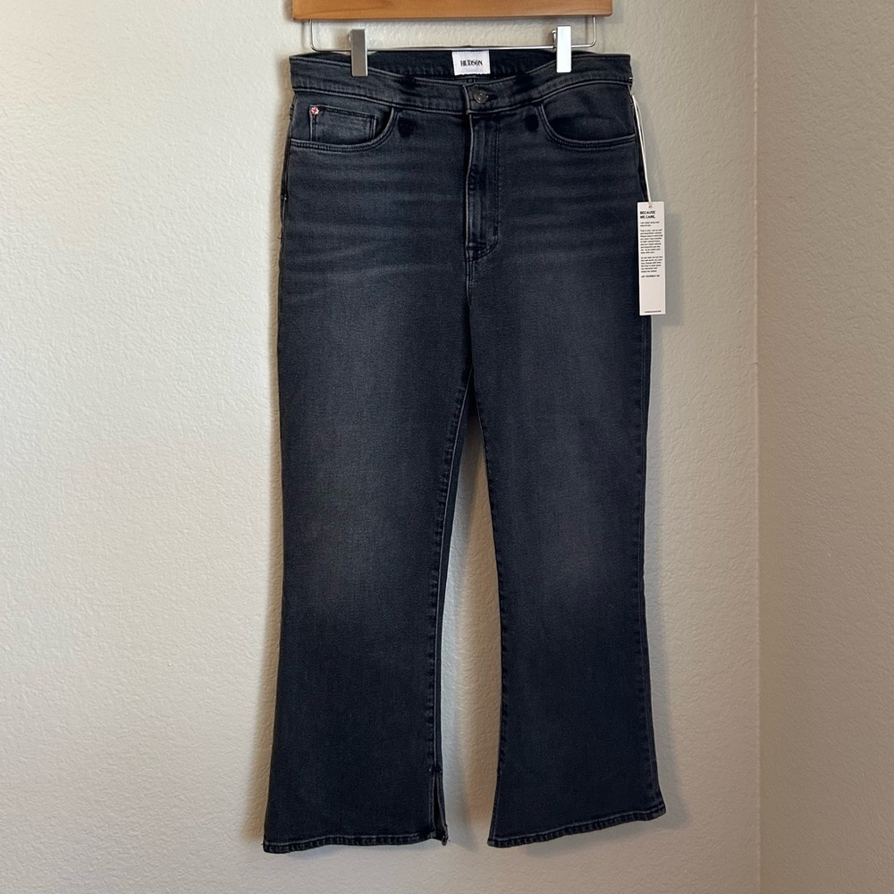 NWT, Hudson Womens Blair High-Rise Bootcut Crop Jeans W/ Slits Demitria Wash, 30 - Picture 2 of 13